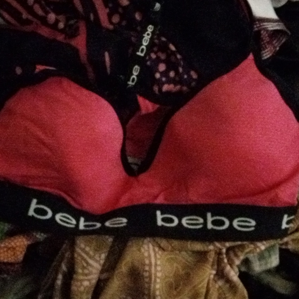 Pink sports bra